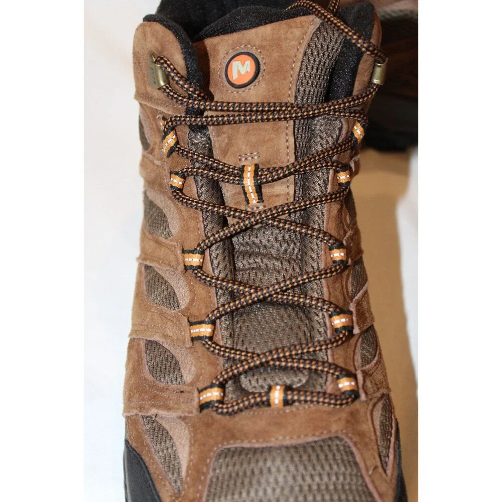 Merrell Men's Moab 3 Mid Waterproof Hiking Boots‎ NWOB EARTH BROWN SZ 14